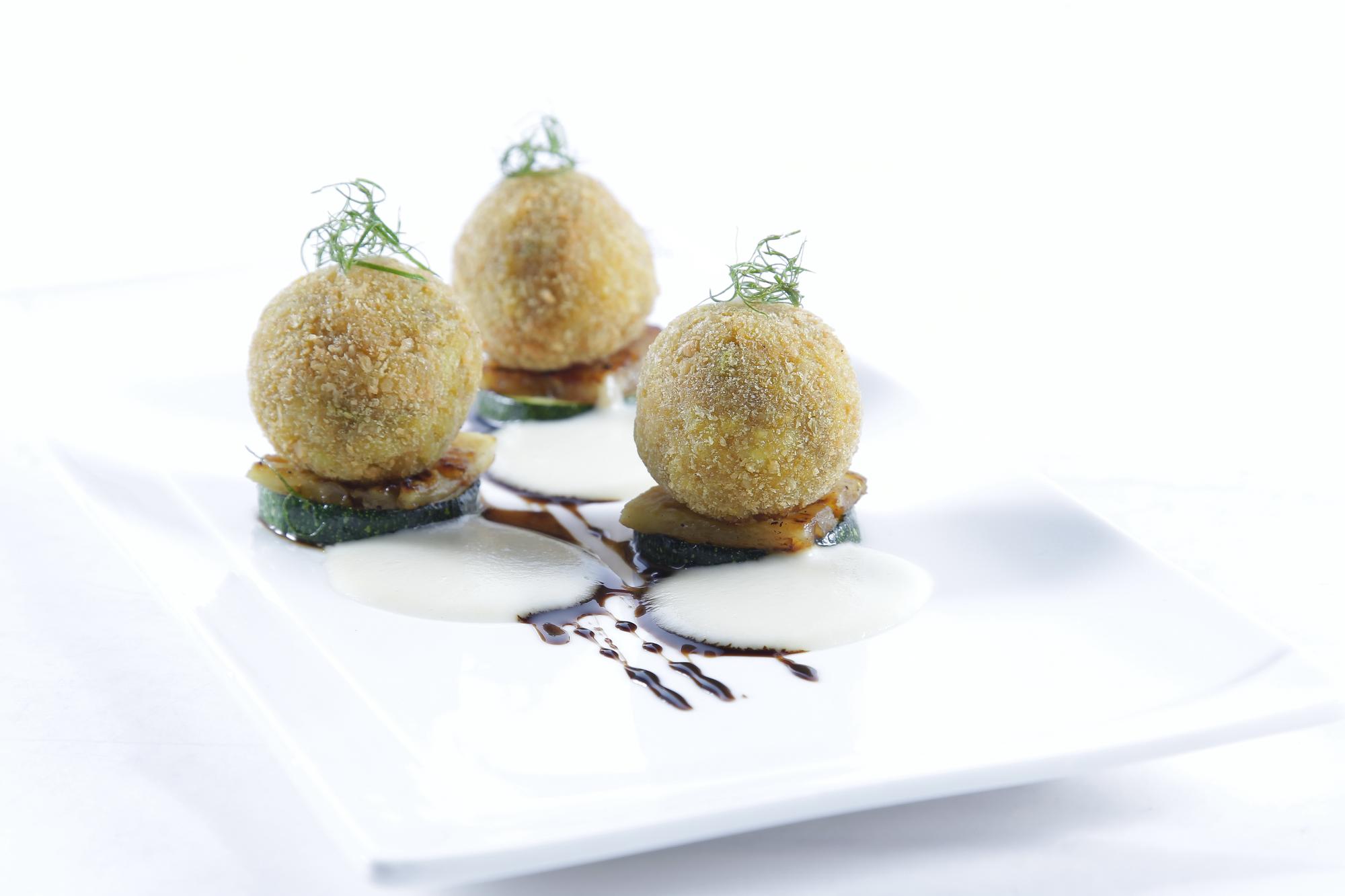 Hand-finished dessert with gold leaf
